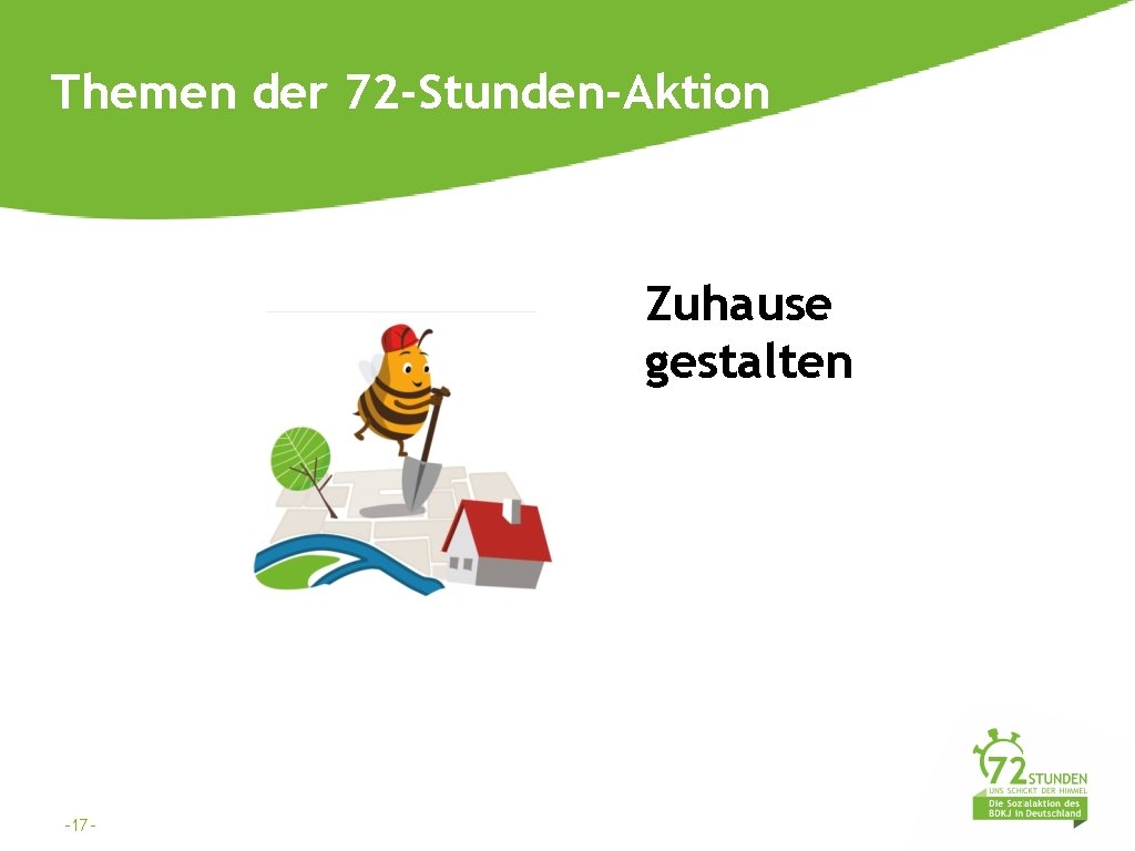 Themen der 72 -Stunden-Aktion Zuhause gestalten -17 - 