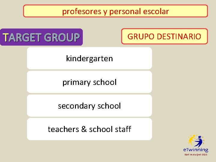profesores escuela educación escuela y personal secundaria primaria infantil escolar TARGET GROUP GRUPO DESTINARIO