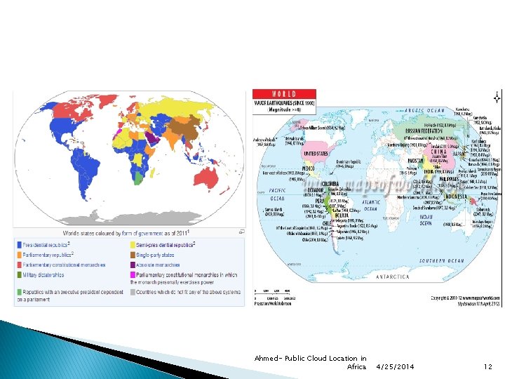 Ahmed- Public Cloud Location in Africa 4/25/2014 12 