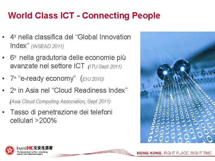 World Class ICT - Connecting People • 4 a nella classifica del “Global Innovation