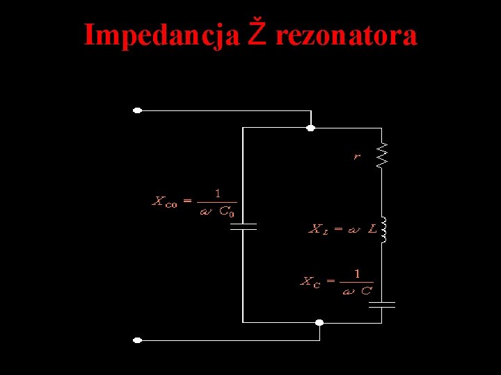 Impedancja Ž rezonatora 