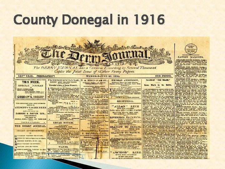 County Donegal in 1916 