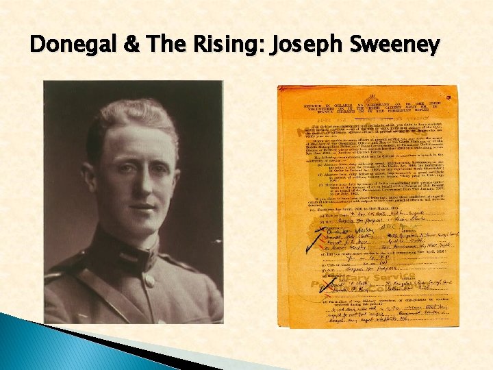 Donegal & The Rising: Joseph Sweeney 
