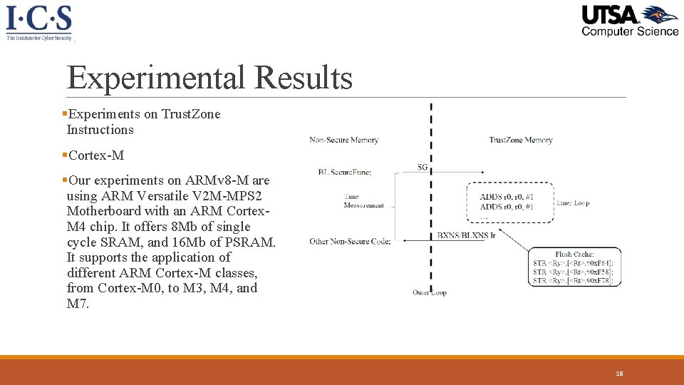 Experimental Results §Experiments on Trust. Zone Instructions §Cortex-M §Our experiments on ARMv 8 -M Experimental Results §Experiments on Trust. Zone Instructions §Cortex-M §Our experiments on ARMv 8 -M
