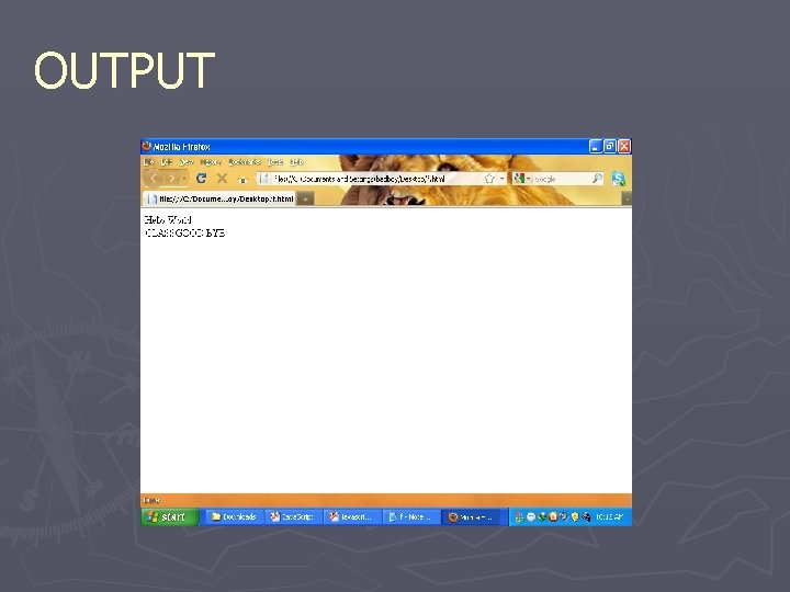 OUTPUT 