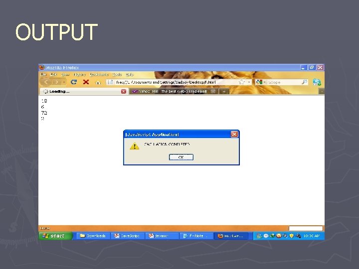 OUTPUT 