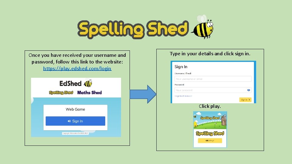 Once you have received your username and password, follow this link to the website: