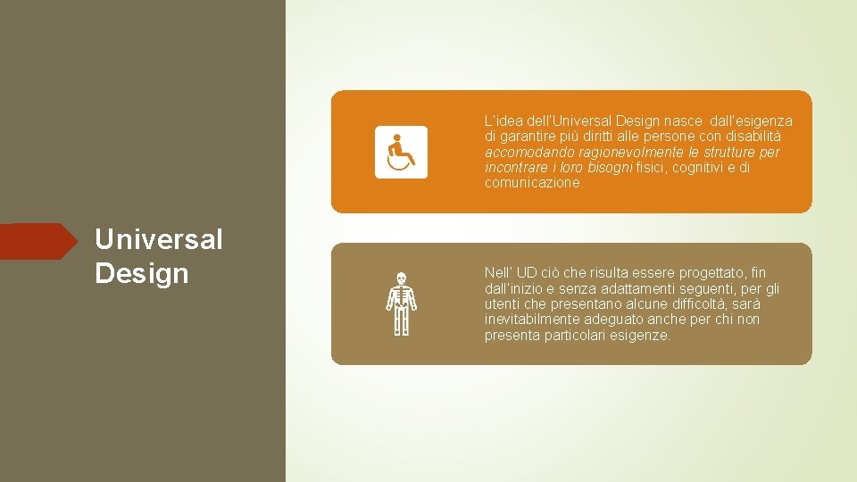 L’idea dell’Universal Design nasce dall’esigenza di garantire più diritti alle persone con disabilità accomodando