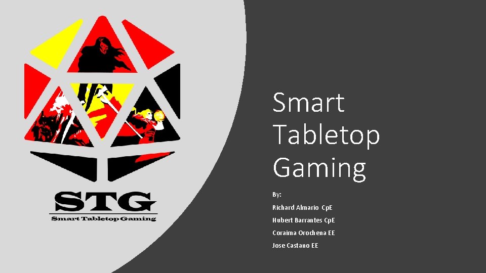 Smart Tabletop Gaming By: Richard Almario Cp. E Hubert Barrantes Cp. E Coraima Orochena