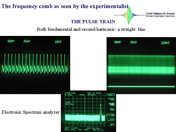 The frequency comb as seen by the experimentalist THE PULSE TRAIN Both fundamental and