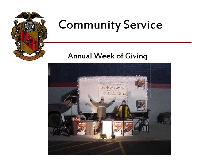 Community Service Annual Week of Giving 