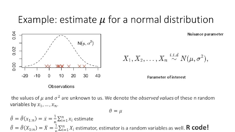 Nuisance parameter Parameter of interest 
