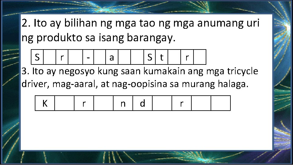 2. Ito ay bilihan ng mga tao ng mga anumang uri ng produkto sa