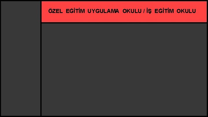 ÖZEL EĞİTİM UYGULAMA OKULU / İŞ EĞİTİM OKULU 