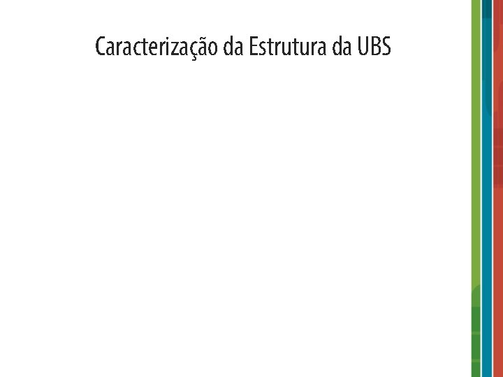 Caracterização da Estrutura da UBS 