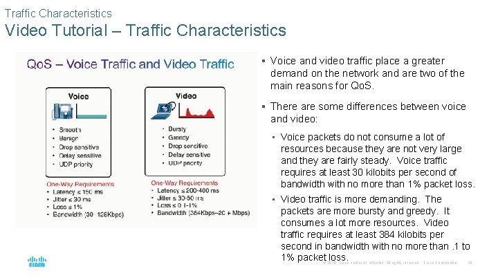 Traffic Characteristics Video Tutorial – Traffic Characteristics § Voice and video traffic place a Traffic Characteristics Video Tutorial – Traffic Characteristics § Voice and video traffic place a