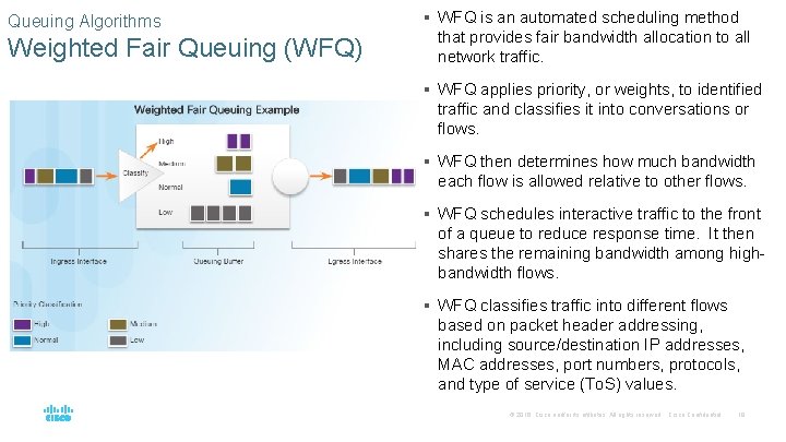 Queuing Algorithms Weighted Fair Queuing (WFQ) § WFQ is an automated scheduling method that Queuing Algorithms Weighted Fair Queuing (WFQ) § WFQ is an automated scheduling method that