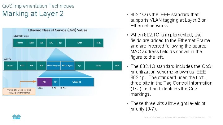 Qo. S Implementation Techniques Marking at Layer 2 § 802. 1 Q is the Qo. S Implementation Techniques Marking at Layer 2 § 802. 1 Q is the