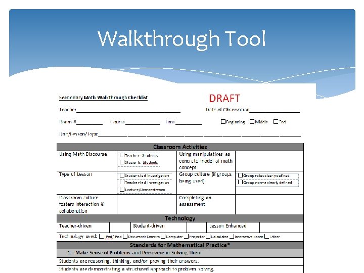 Walkthrough Tool 