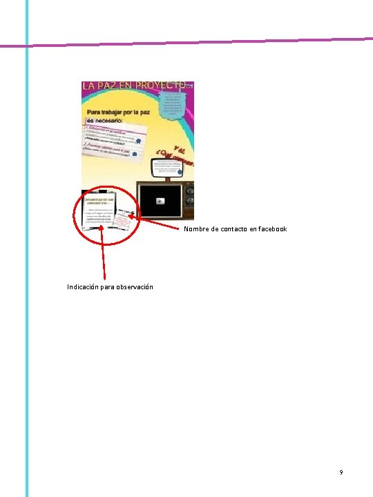Nombre de contacto en facebook Indicación para observación 9 