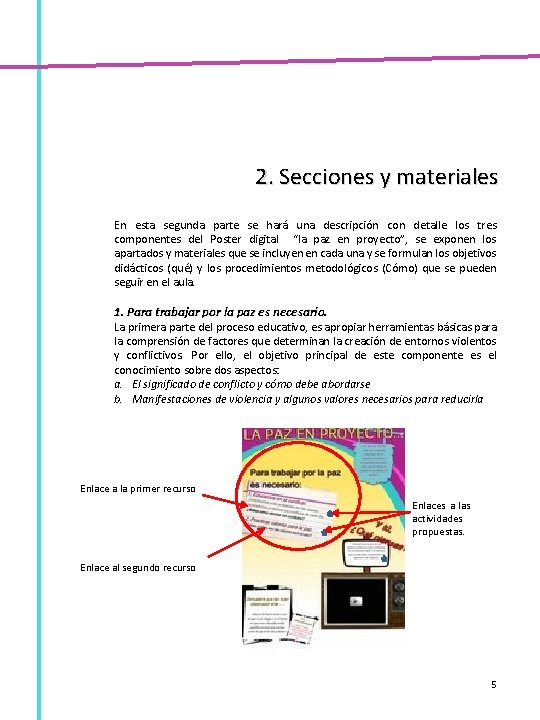 2. Secciones y materiales En esta segunda parte se hará una descripción con detalle