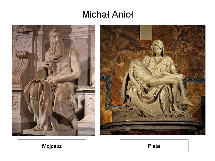 Michał Anioł Mojżesz Pieta 
