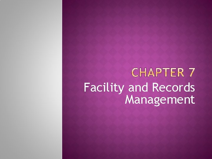 Facility and Records Management Preparations procedures vary according