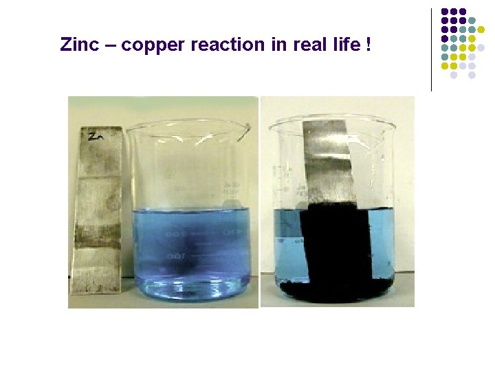 Zinc – copper reaction in real life ! 