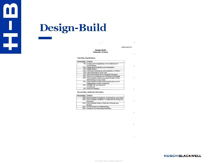 Design-Build © 2019 Husch Blackwell LLP 