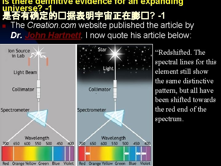 Is there definitive evidence for an expanding universe? -1 是否有确定的�据表明宇宙正在膨�? -1 n The Creation.