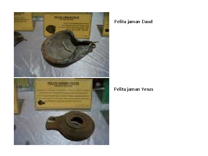 Pelita jaman Daud Pelita jaman Yesus 