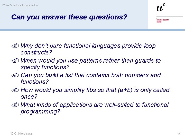 PS — Functional Programming Can you answer these questions? Why don’t pure functional languages