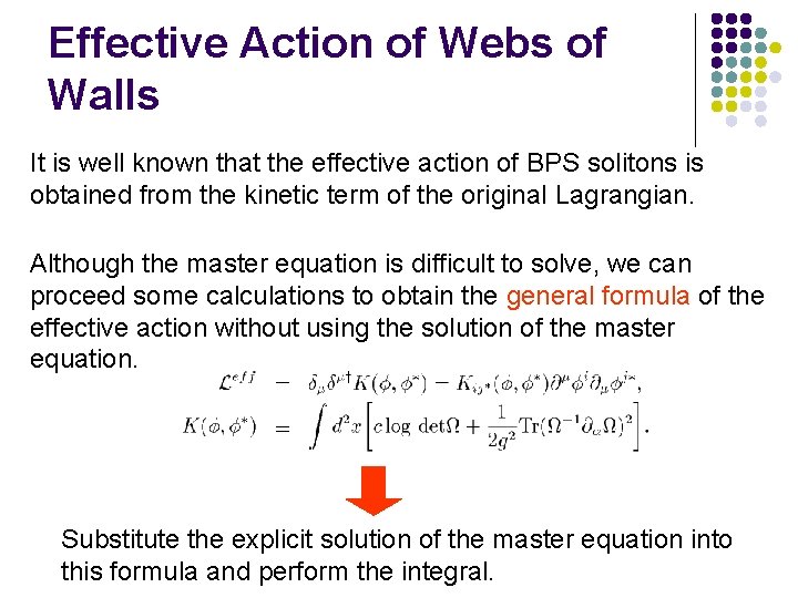 Effective Action of Webs of Walls It is well known that the effective action