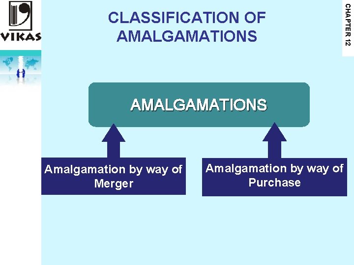 AMALGAMATIONS Amalgamation by way of Merger Amalgamation by way of Purchase CHAPTER 12 CLASSIFICATION