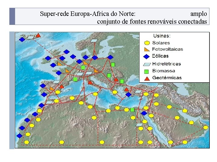 Super-rede Europa-Africa do Norte: amplo conjunto de fontes renováveis conectadas. PROGRAMA PLACTED 