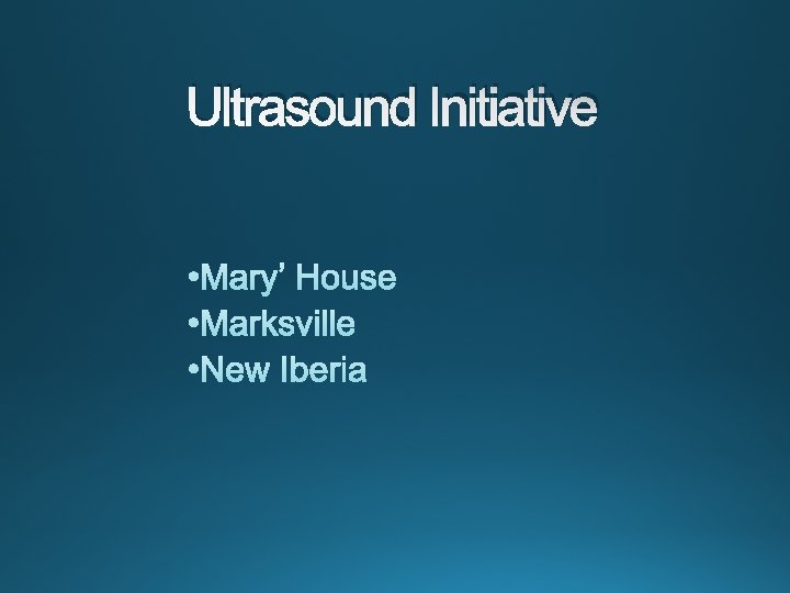 Ultrasound Initiative 
