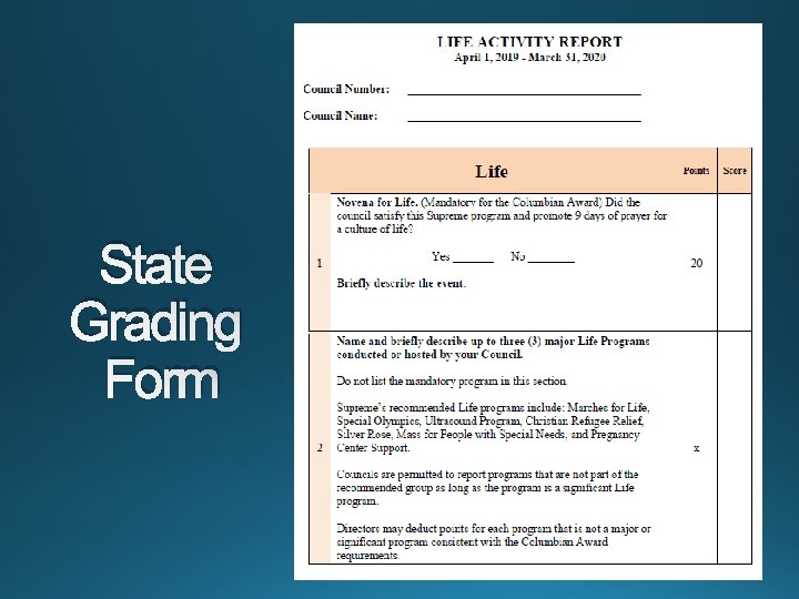 State Grading Form 