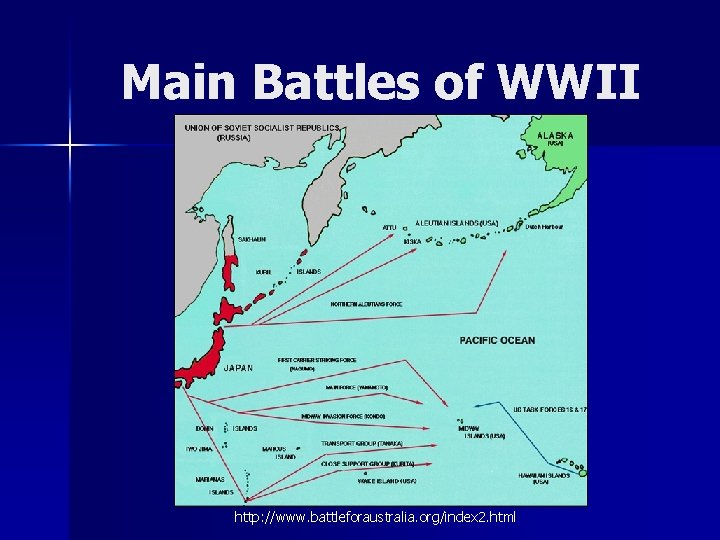 Main Battles of WWII http: //www. battleforaustralia. org/index 2. html 