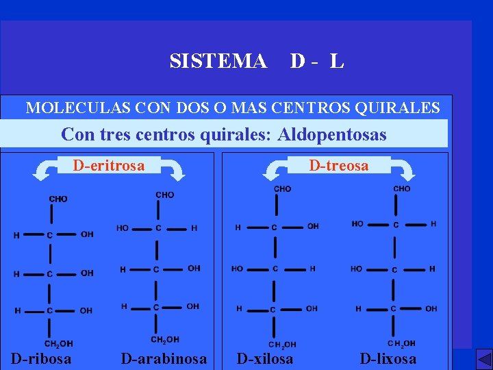 SISTEMA D- L MOLECULAS CON DOS O MAS CENTROS QUIRALES Con tres centros quirales: