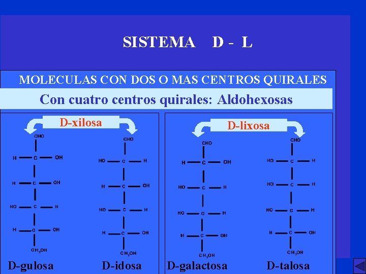 SISTEMA D- L MOLECULAS CON DOS O MAS CENTROS QUIRALES Con cuatro centros quirales: