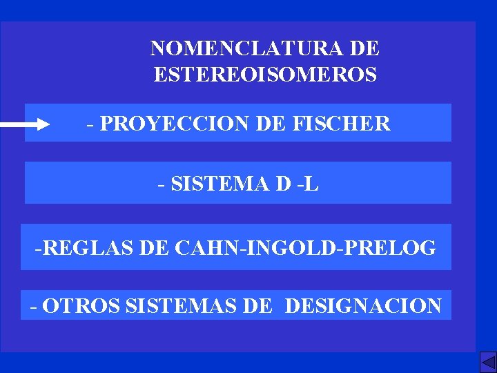 NOMENCLATURA DE ESTEREOISOMEROS - PROYECCION DE FISCHER - SISTEMA D -L -REGLAS DE CAHN-INGOLD-PRELOG
