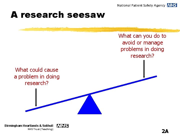A research seesaw What can you do to avoid or manage problems in doing