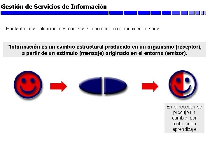 Gestión de Servicios de Información Por tanto, una definición más cercana al fenómeno de