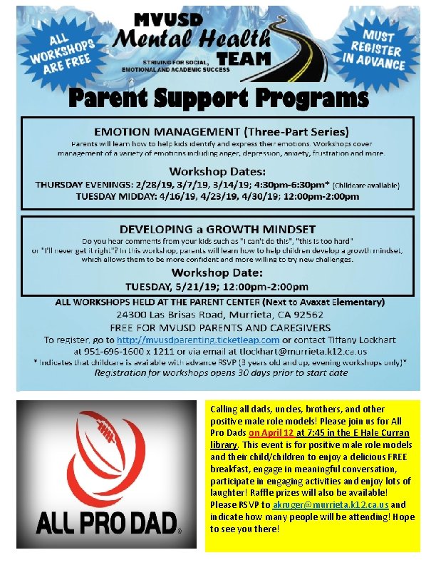 Calling all dads, uncles, brothers, and other positive male role models! Please join us