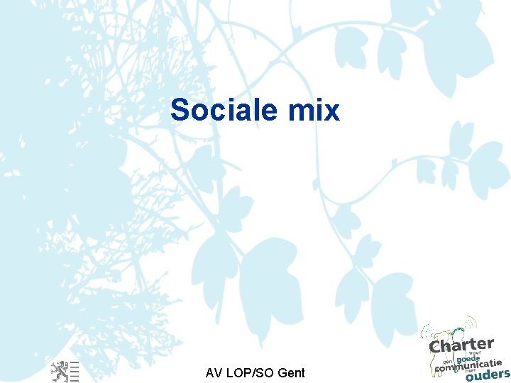 Sociale mix AV LOP/SO Gent 