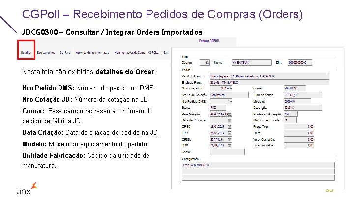 CGPoll – Recebimento Pedidos de Compras (Orders) JDCG 0300 – Consultar / Integrar Orders