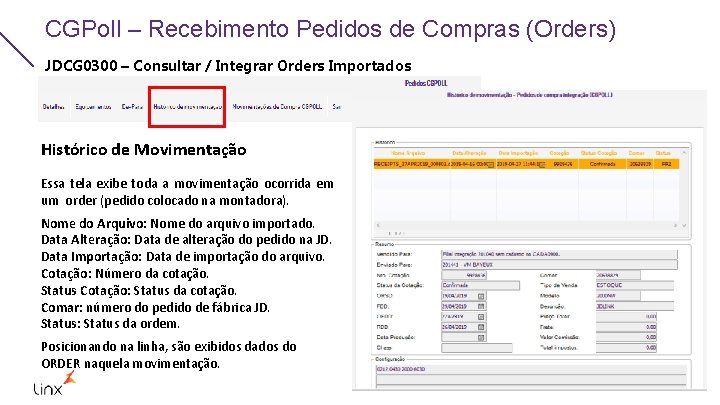 CGPoll – Recebimento Pedidos de Compras (Orders) JDCG 0300 – Consultar / Integrar Orders