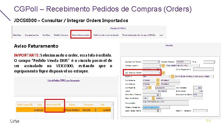 CGPoll – Recebimento Pedidos de Compras (Orders) JDCG 0300 – Consultar / Integrar Orders