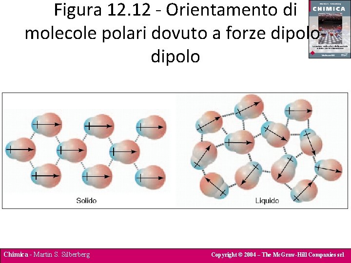 Figura 12. 12 - Orientamento di molecole polari dovuto a forze dipolo Chimica -