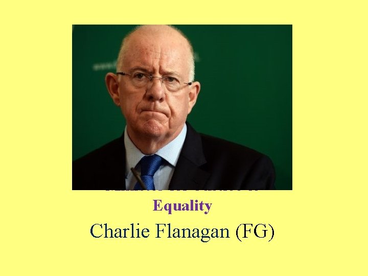Minister for Justice & Equality Charlie Flanagan (FG) 